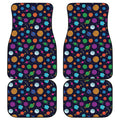 Doodle Planets Pattern Print Front and Back Car Floor Mats