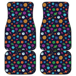 Doodle Planets Pattern Print Front and Back Car Floor Mats