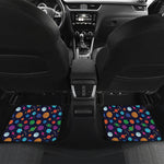 Doodle Planets Pattern Print Front and Back Car Floor Mats