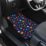 Doodle Planets Pattern Print Front and Back Car Floor Mats