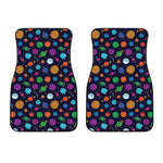 Doodle Planets Pattern Print Front Car Floor Mats