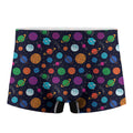Doodle Planets Pattern Print Men's Boxer Briefs