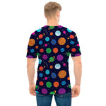Doodle Planets Pattern Print Men's T-Shirt