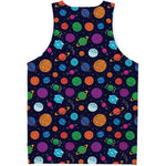Doodle Planets Pattern Print Men's Tank Top