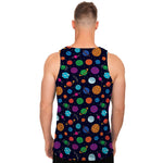 Doodle Planets Pattern Print Men's Tank Top