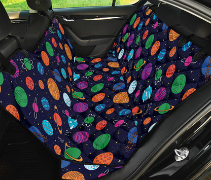 Doodle Planets Pattern Print Pet Car Back Seat Cover