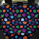 Doodle Planets Pattern Print Pet Car Back Seat Cover