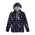 Doodle Planets Pattern Print Pullover Hoodie