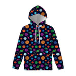 Doodle Planets Pattern Print Pullover Hoodie