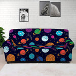 Doodle Planets Pattern Print Sofa Cover