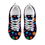 Doodle Planets Pattern Print White Sneakers