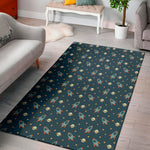 Doodle Rocket Pattern Print Area Rug