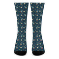 Doodle Rocket Pattern Print Crew Socks