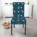 Doodle Rocket Pattern Print Dining Chair Slipcover