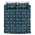 Doodle Rocket Pattern Print Duvet Cover Bedding Set