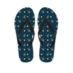Doodle Rocket Pattern Print Flip Flops