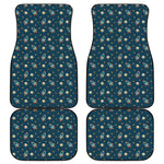 Doodle Rocket Pattern Print Front and Back Car Floor Mats