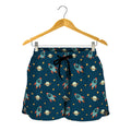 Doodle Rocket Pattern Print Women's Shorts