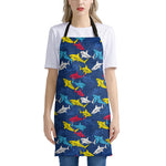 Doodle Shark Pattern Print Apron