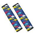 Doodle Shark Pattern Print Car Seat Belt Covers
