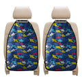 Doodle Shark Pattern Print Car Seat Organizers