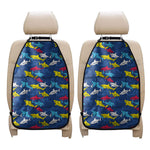 Doodle Shark Pattern Print Car Seat Organizers