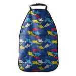 Doodle Shark Pattern Print Car Seat Organizers