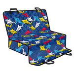 Doodle Shark Pattern Print Pet Car Back Seat Cover