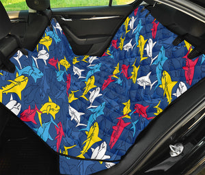 Doodle Shark Pattern Print Pet Car Back Seat Cover