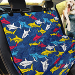 Doodle Shark Pattern Print Pet Car Back Seat Cover