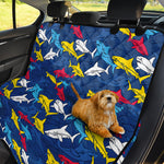 Doodle Shark Pattern Print Pet Car Back Seat Cover