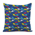 Doodle Shark Pattern Print Pillow Cover