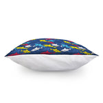 Doodle Shark Pattern Print Pillow Cover