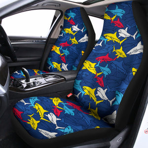 Doodle Shark Pattern Print Universal Fit Car Seat Covers