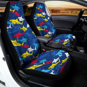 Doodle Shark Pattern Print Universal Fit Car Seat Covers