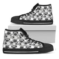 Doodle Sheep Pattern Print Black High Top Sneakers