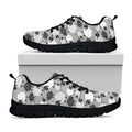 Doodle Sheep Pattern Print Black Running Shoes