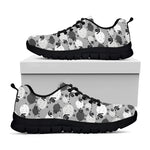 Doodle Sheep Pattern Print Black Sneakers