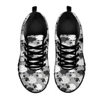Doodle Sheep Pattern Print Black Sneakers