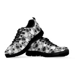Doodle Sheep Pattern Print Black Sneakers