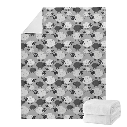 Doodle Sheep Pattern Print Blanket