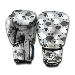 Doodle Sheep Pattern Print Boxing Gloves