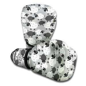 Doodle Sheep Pattern Print Boxing Gloves