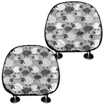 Doodle Sheep Pattern Print Car Headrest Covers
