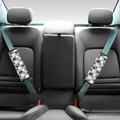 Doodle Sheep Pattern Print Car Seat Belt Covers