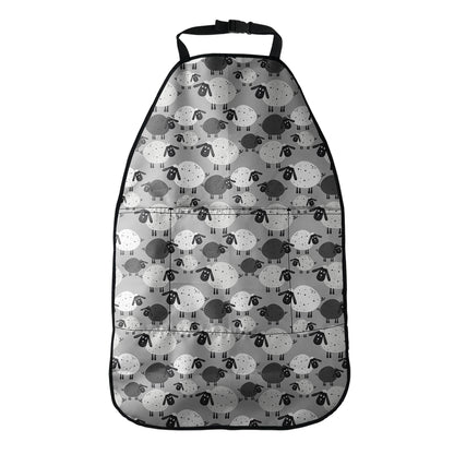 Doodle Sheep Pattern Print Car Seat Organizers