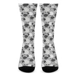 Doodle Sheep Pattern Print Crew Socks