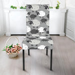 Doodle Sheep Pattern Print Dining Chair Slipcover
