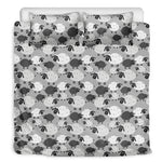 Doodle Sheep Pattern Print Duvet Cover Bedding Set