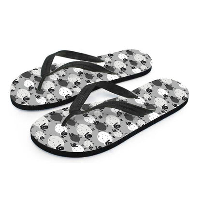 Doodle Sheep Pattern Print Flip Flops